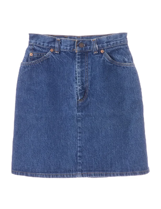 Luxury Style Denim Mini Skirt