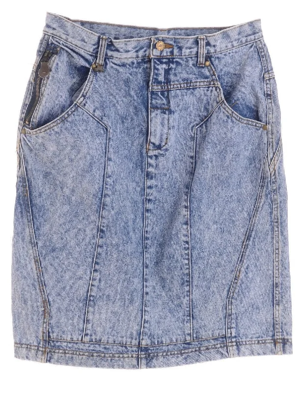 Classic Color Denim Mini Skirt