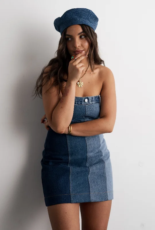 Practical Style Denim Party Dress