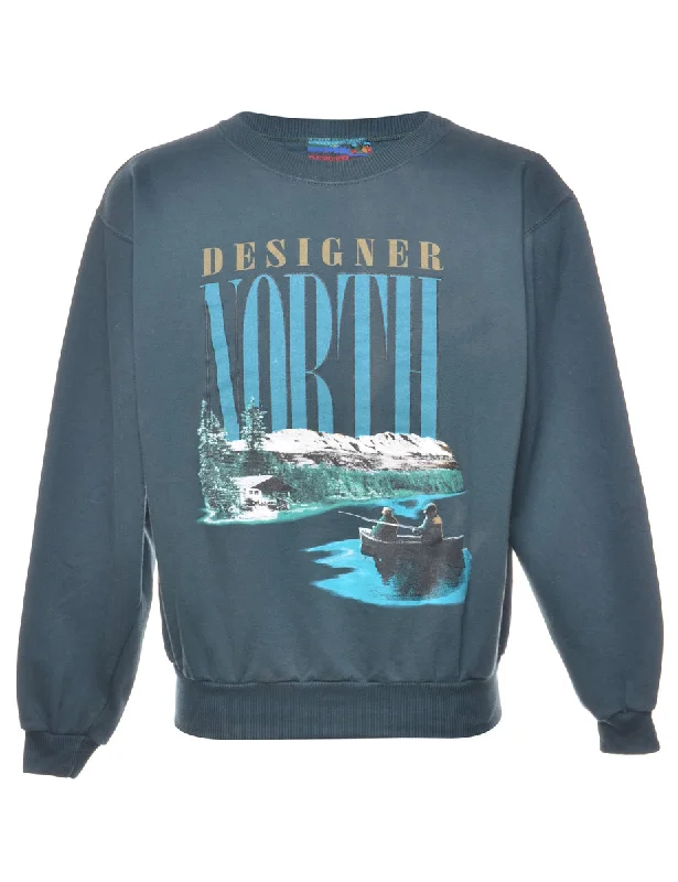 Fashion Classic Designer North Printed Sweatshirt - M