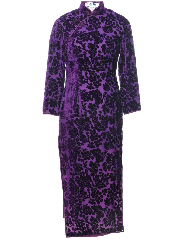 Fashionable And Fashionable Devore Design Evening Dress - M
