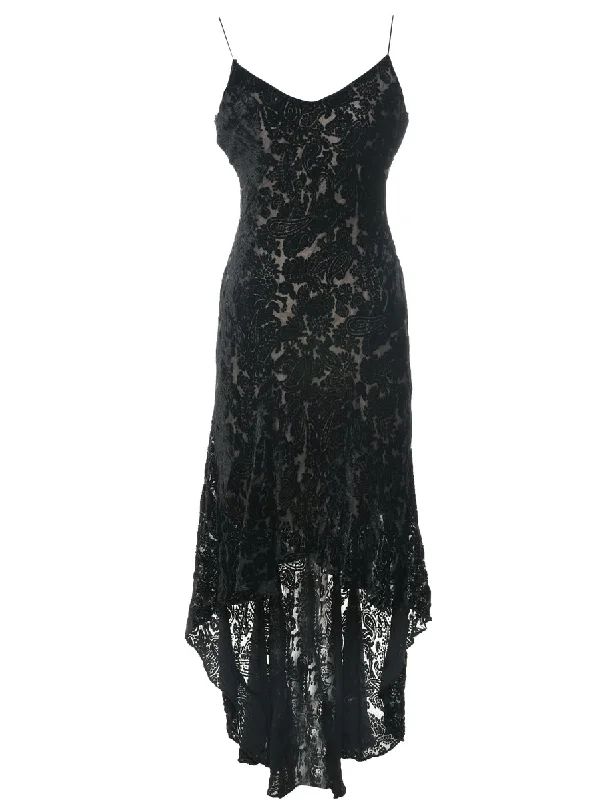 Retro Prints Devore Design Evening Dress - XS