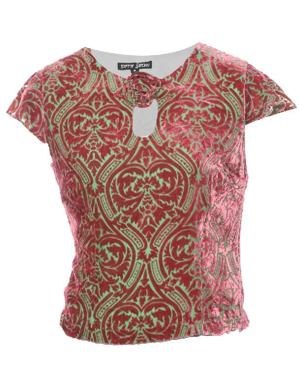 Dressing Tips Devore Design Top - S