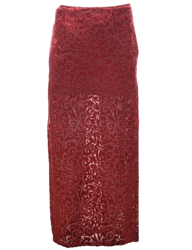Fashion Expert Devore Midi Skirt - M