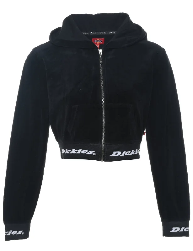 British Style Dickies Black Velour Track Top - M
