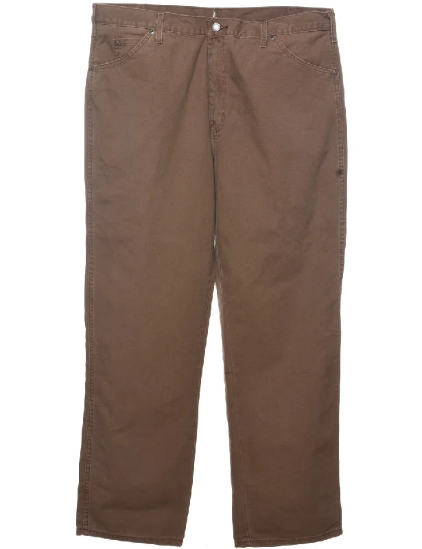Exquisite Craftsmanship Dickies Brown Classic Workwear Jeans - W38 L32