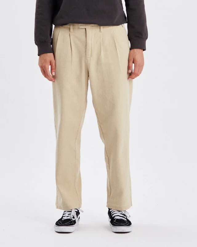 Cozy Lifestyle Harro Twill Pant - Ecru