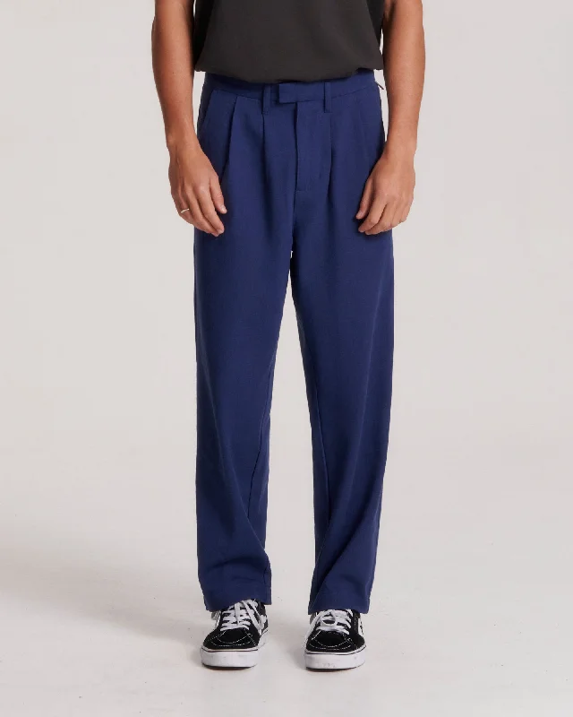 Comfortable Sweaters Harro Twill Pant - Worker Blue