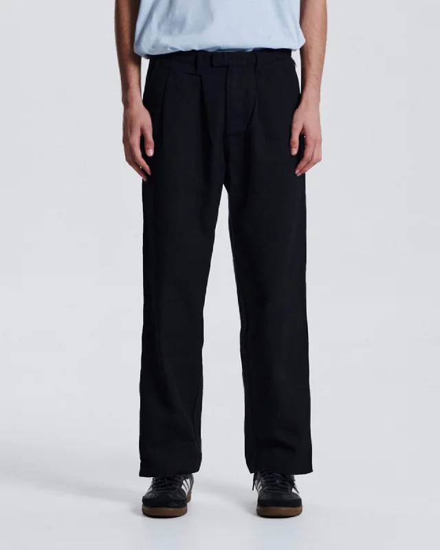 Trendy Items Harro Twill Pleat Pant - Black
