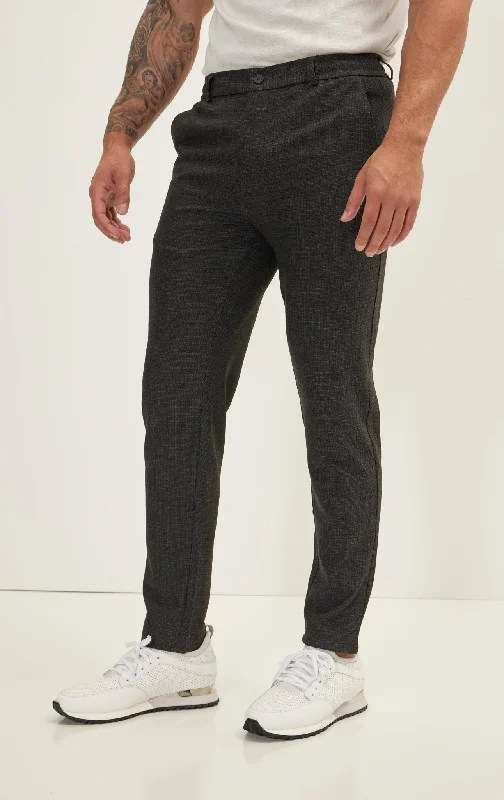Spring Fashion Tailored fit knit trousers - Anthracite