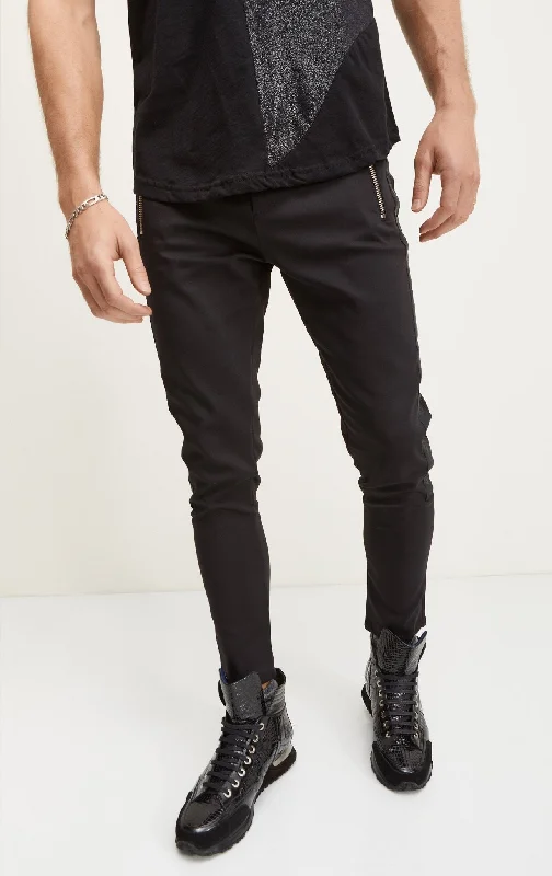 Modern Tailoring Rt's #10 Gauge Ykk Track Pants - Black