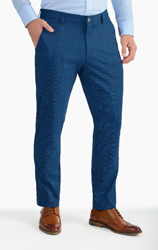 Comfy Chic Wear Performance Pants // BLUE PRINCE OF WALES