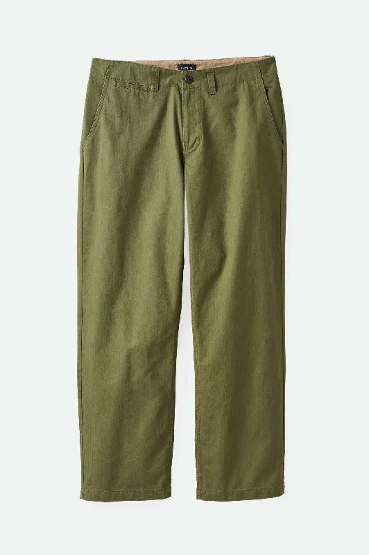 Sports Cool Surplus Herringbone Relaxed Trouser Pant - Olive Surplus