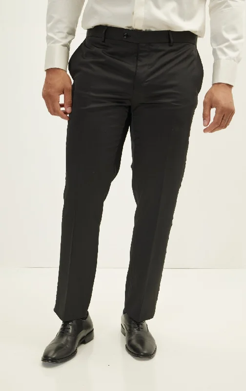 Comfortable Sweaters Classic Tuxedo Pants - Black Stripe
