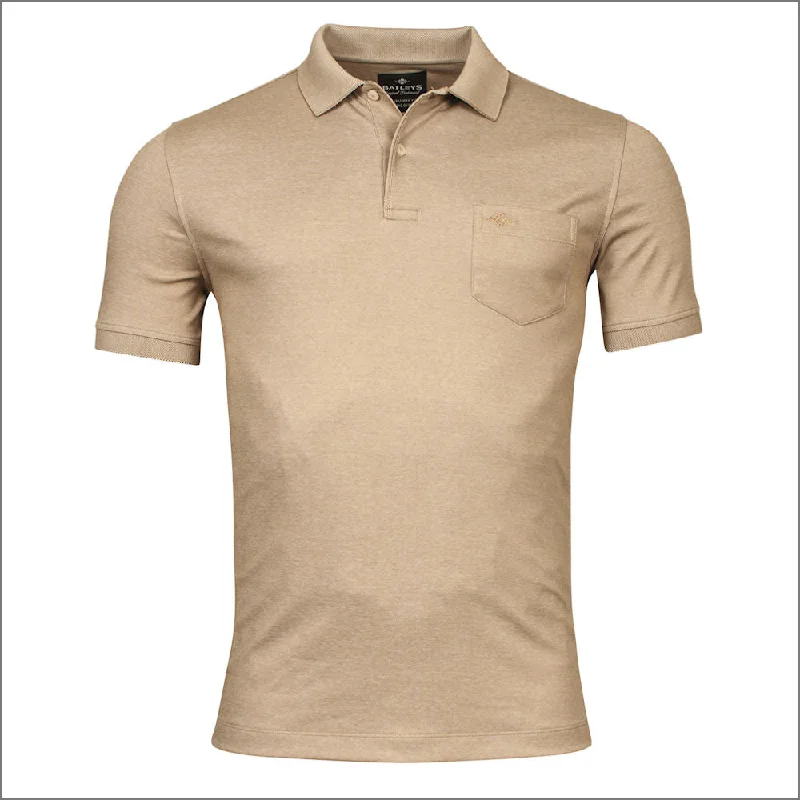 High-end Design Baileys Beige Cotton Blend Polo Top