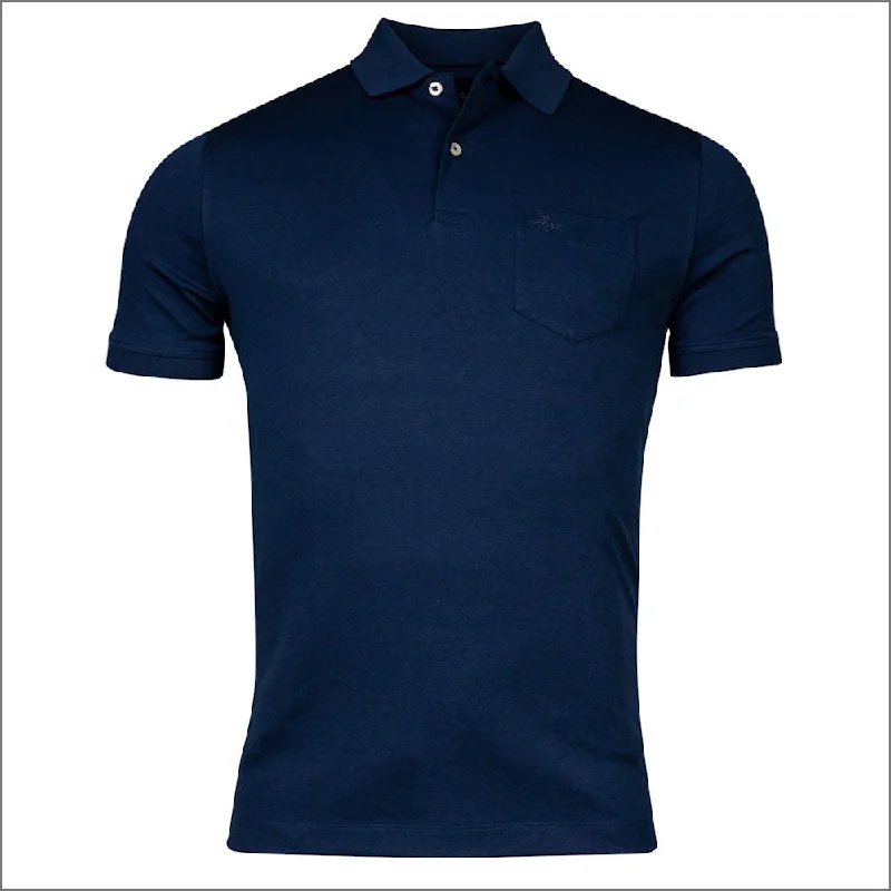 Fashion Elements Baileys Navy Blue Cotton Blend Polo Top