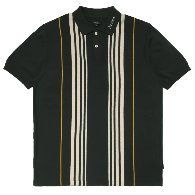 Retro Design Cedar Knitted Polo Forest - W24