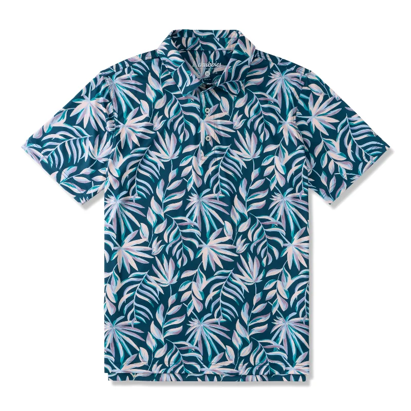Easy Chic Wear Chubbies The Balmy Breeze Performance Polo Shirt - Dark Blue