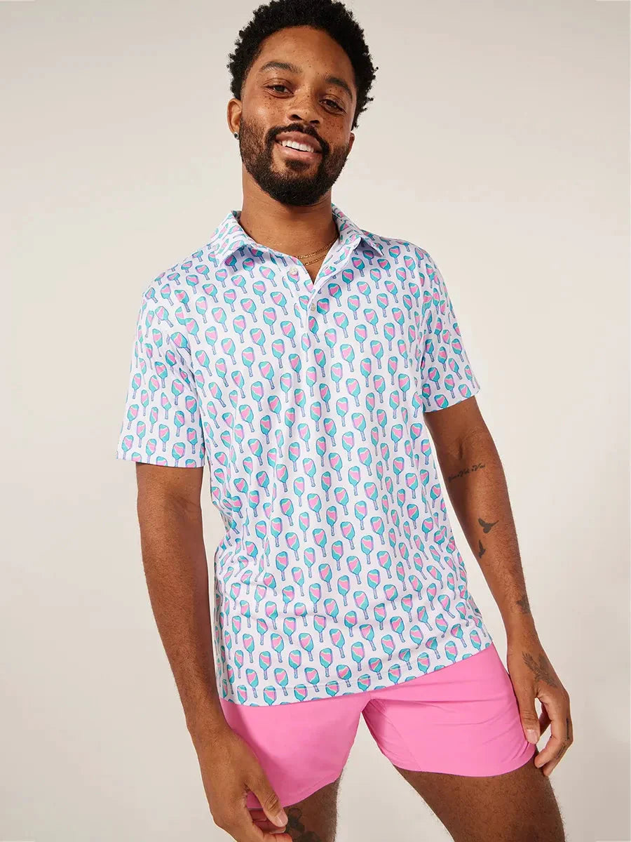 Comfortable And Simple Chubbies The Big Dill Performance Polo Shirt - Optic White - Pattern Base (Includes Plaids) Comfortable And Simple Chubbies The Big Dill Performance Polo Shirt - Optic White - Pattern Base (Includes Plaids)