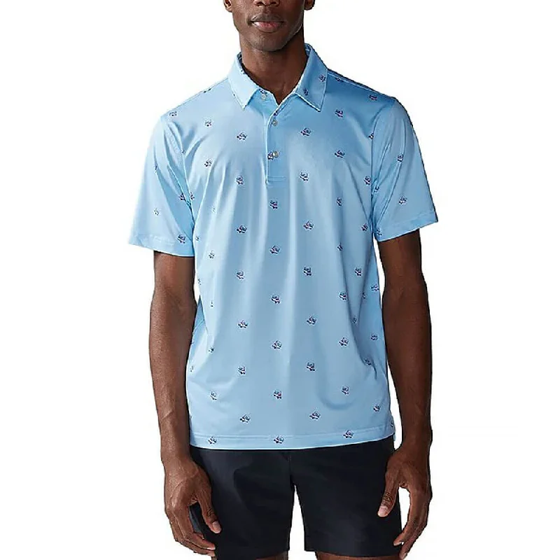 Elegant And Lazy Chubbies The Kiss My Putt Performance Polo Shirt - Light/Pastel Blue Elegant And Lazy Chubbies The Kiss My Putt Performance Polo Shirt - Light/Pastel Blue