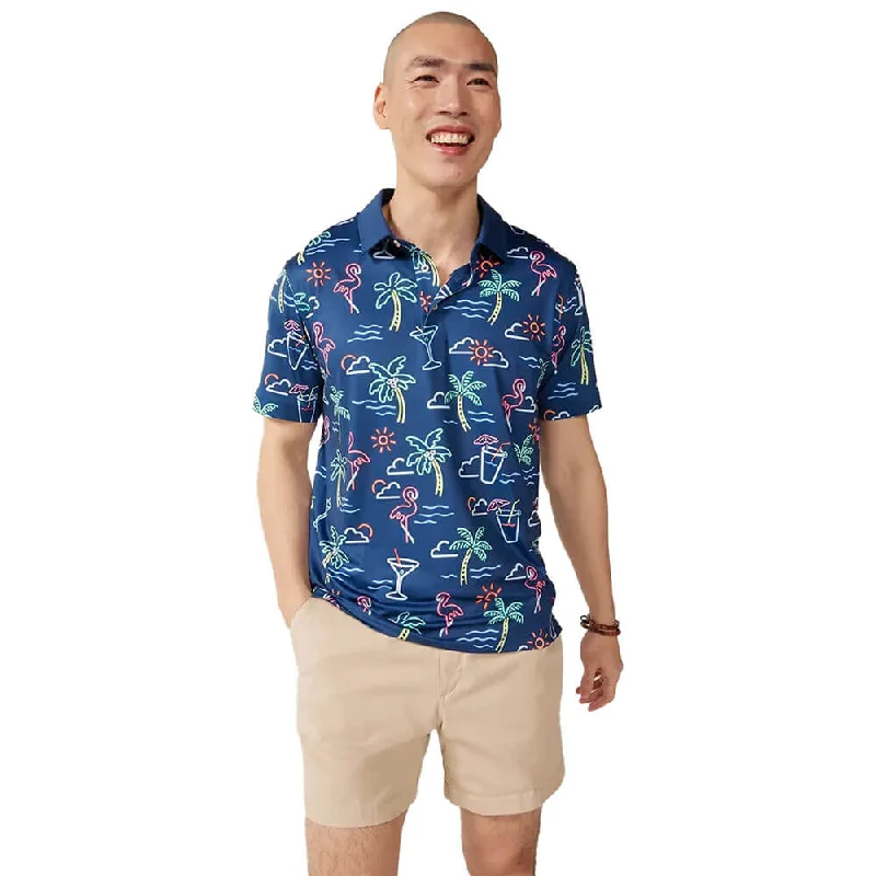 Light Layers Chubbies The Neon Light Performance Polo Shirt - Navy