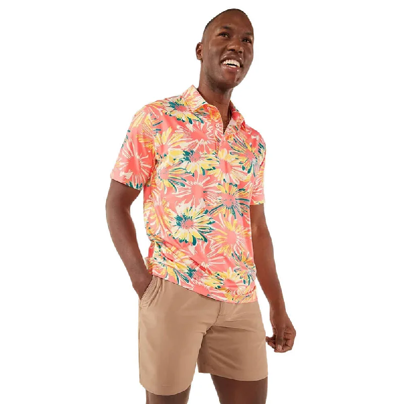 Comfortable Lifestyle Chubbies The P.I. Performance Polo Shirt - Coral