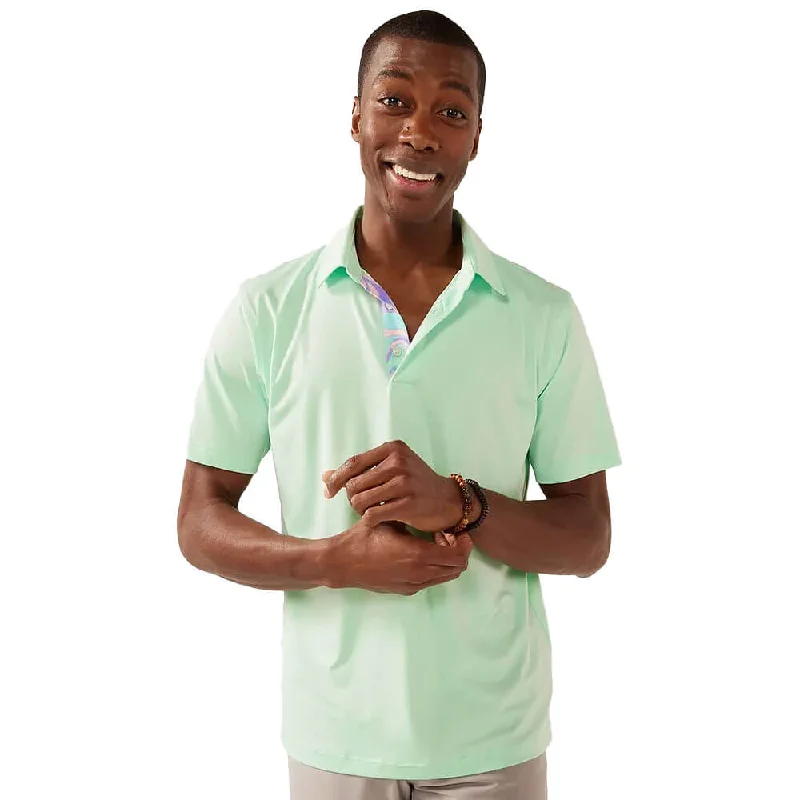 Leisure Travel Chubbies The Teal Mint Performance Polo Shirt - Light/Pastel Mint