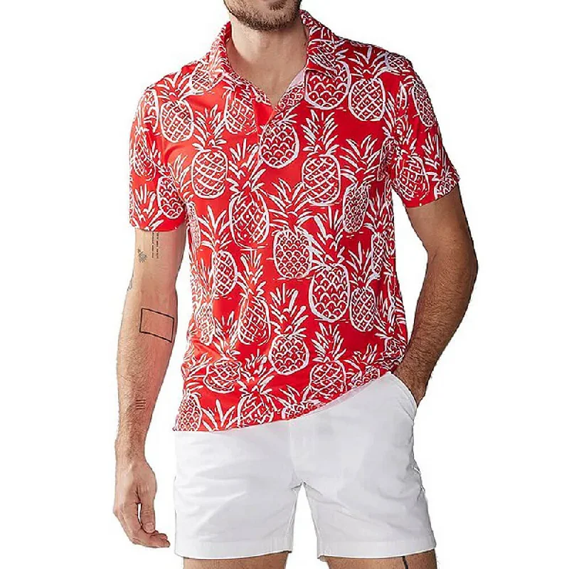 Noble Temperament Chubbies The Thigh Napple Performance Polo Shirt - Bright Red