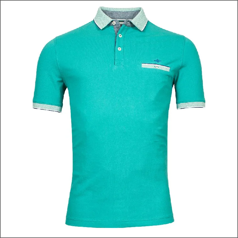 High-quality Fabrics BAILEYS Aqua Pocket Polo Top*