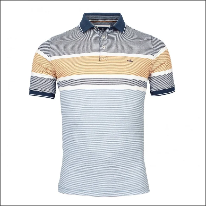 Youthful BAILEYS Navy/Biege Stripe Polo Shirt*