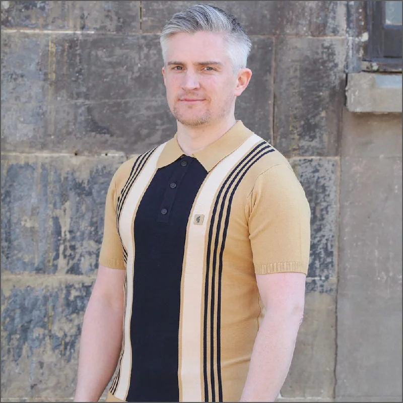 Comfortable Design Gabicci Vintage Sand Pattern Polo Top^