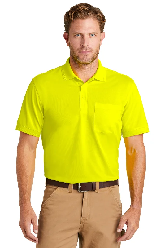 Chic Lounge CornerStone Mens Industrial Moisture Wicking Short Sleeve Polo Shirt w/ Pocket - Safety Yellow Chic Lounge CornerStone Mens Industrial Moisture Wicking Short Sleeve Polo Shirt w/ Pocket - Safety Yellow