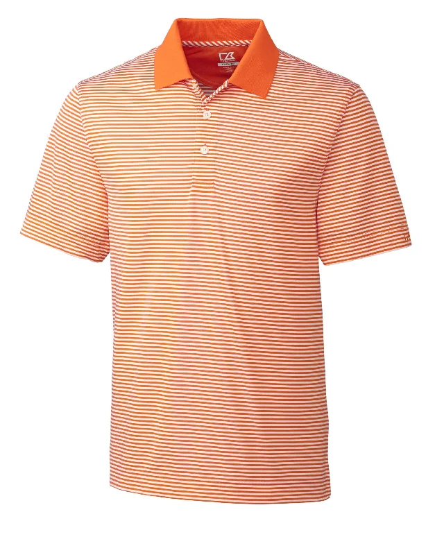 Cutter & Buck DryTec Trevor Stripe Orange Burst/White