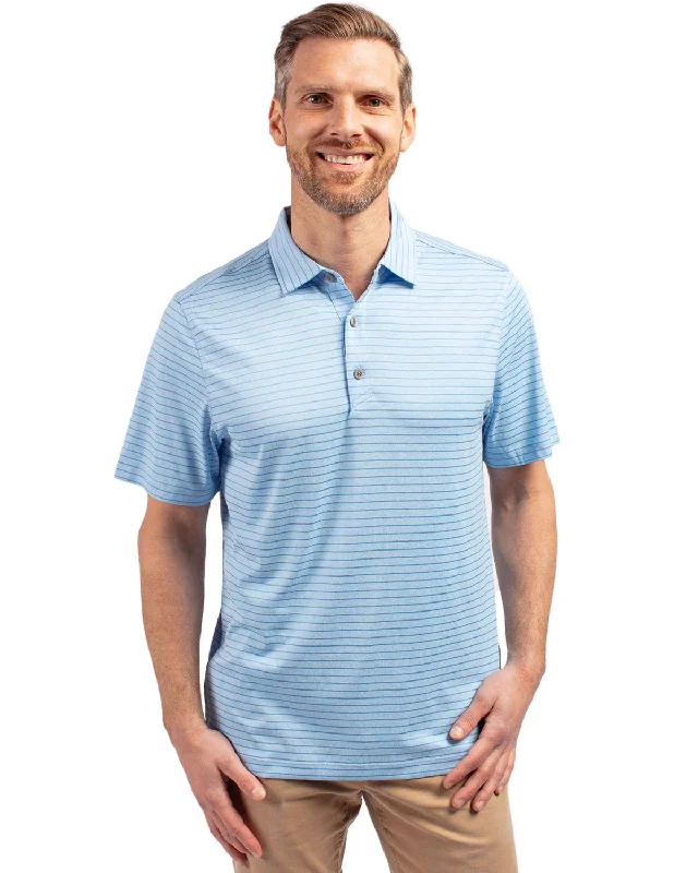 Cutter & Buck Forge Eco Heather Stripe Stretch Polo Atlas Heather