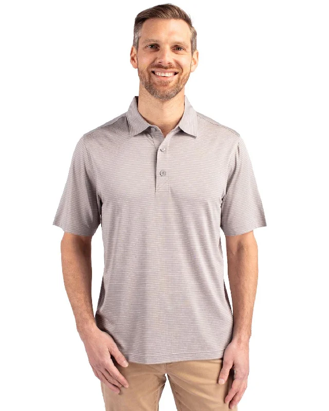 Cutter & Buck Forge Pencil Stripe Polo Polished Grey