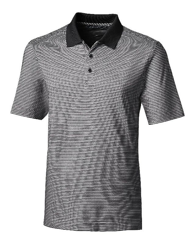 Cutter & Buck Forge Polo Tonal Stripe Black