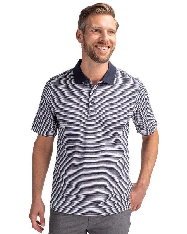 Cutter & Buck Forge Polo Tonal Stripe Liberty Navy