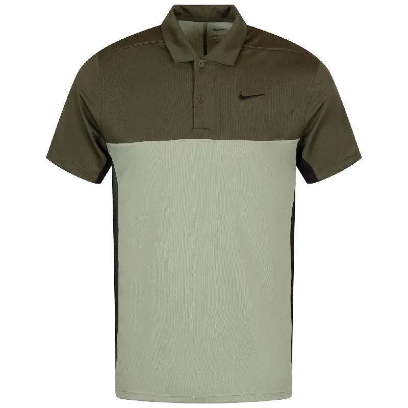 Integrated Design Dri-FIT Victory+ Color Block Polo Cargo Khaki/Black/Jade Horizon - W24 Integrated Design Dri-FIT Victory+ Color Block Polo Cargo Khaki/Black/Jade Horizon - W24