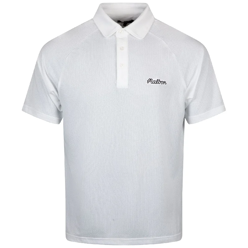 European Plan Evergreen Raglan Mesh Sleeve Polo White - 2024