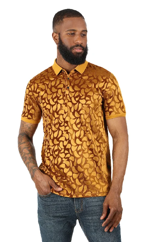 Noble And Elegant Floral Twist Polo Shirt