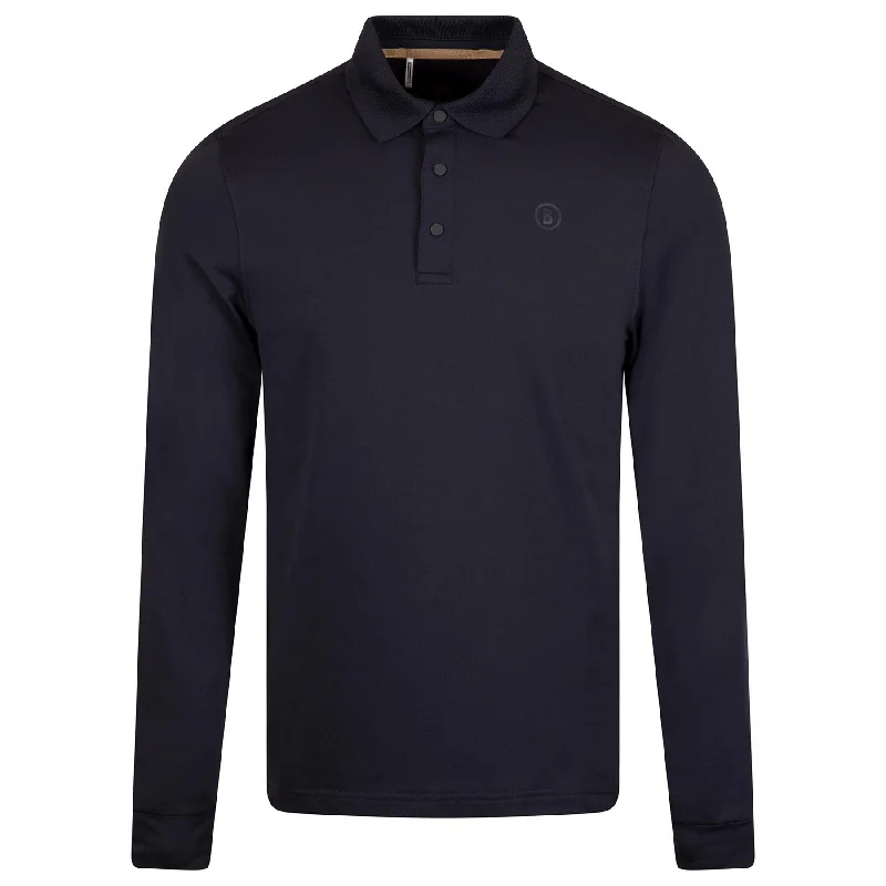 Modern Comfort Gustavo Long Sleeve Polo Navy - AW24