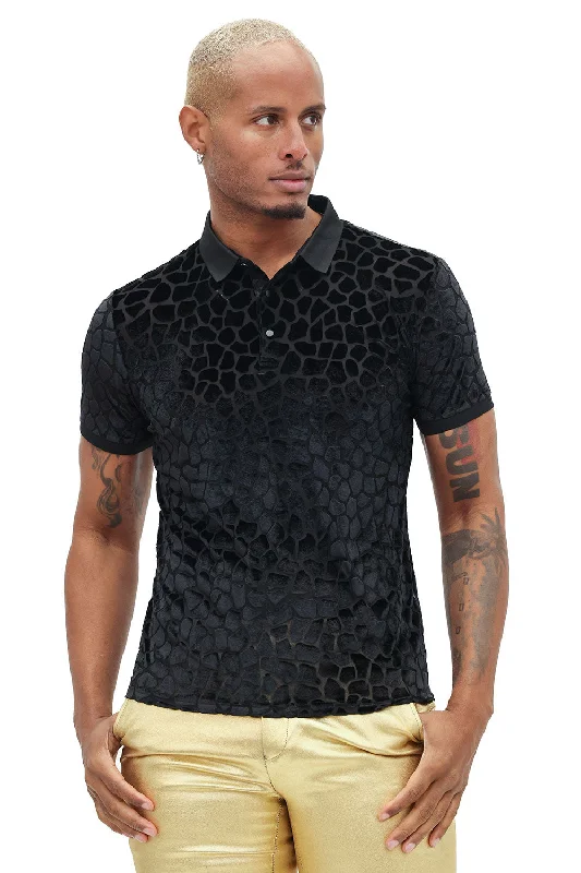 Classic Style Hidden Leopard Polo Shirt