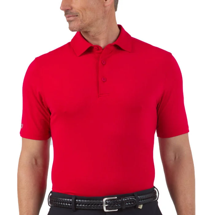 Moisture wicking IBKUL Mens Polo Shirt - Red