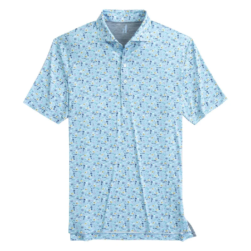 Relaxed Looks Johnnie-O Air Mail Prep-formance Polo Shirt - Gulf Blue