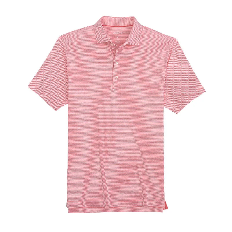 Stylish Casuals Johnnie-O Lyndon Prep-Formance Pinstripe Polo Shirt - Azalea