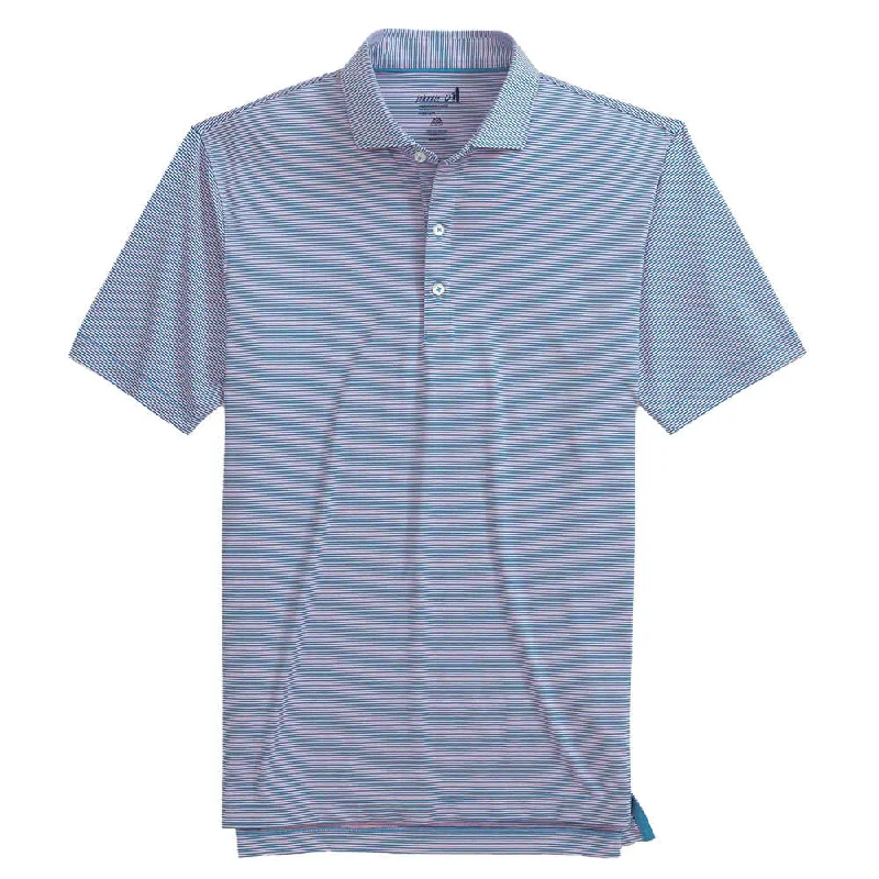 Trendy Layers Johnnie-O Lyndon Prep-Formance Pinestripe Polo Shirt - Victory