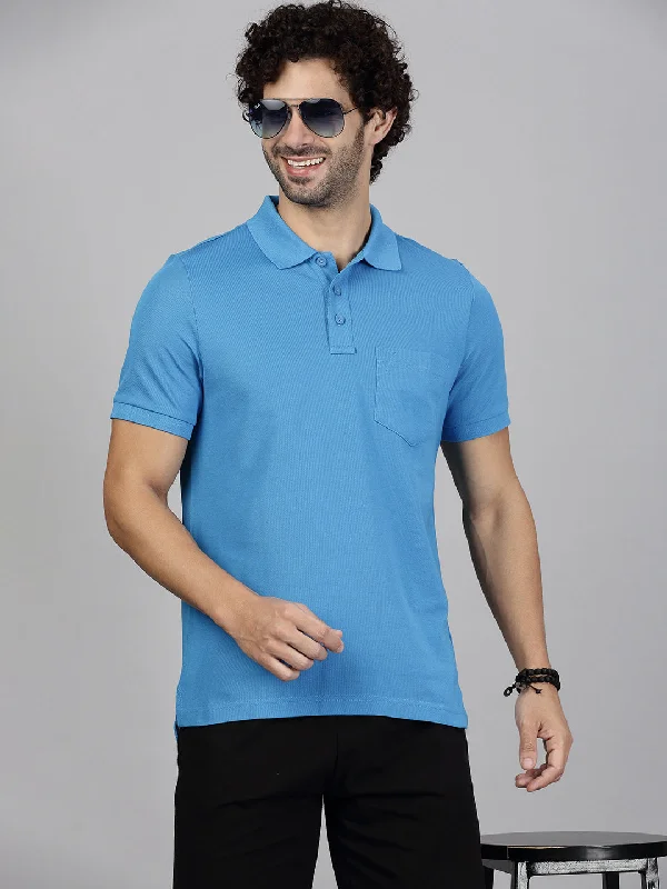 Street Cool Mens Expert Polo Tshirt with Pocket Biza Blue EP26