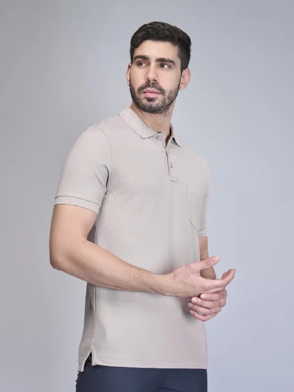 Avant-garde Design Mens Expert Polo Tshirt with Pocket Silver Berry EP24