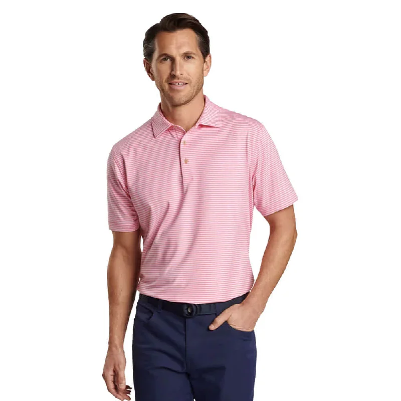 Classic Retro Peter Millar Cedar Performance Jersey Polo Shirt - Hula Pink