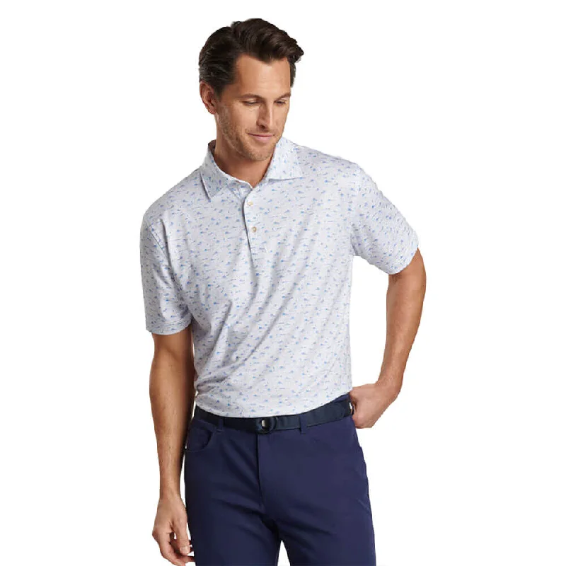 Casual Chic Outfits Peter Millar Everglades Performance Jersey Polo Shirt - White